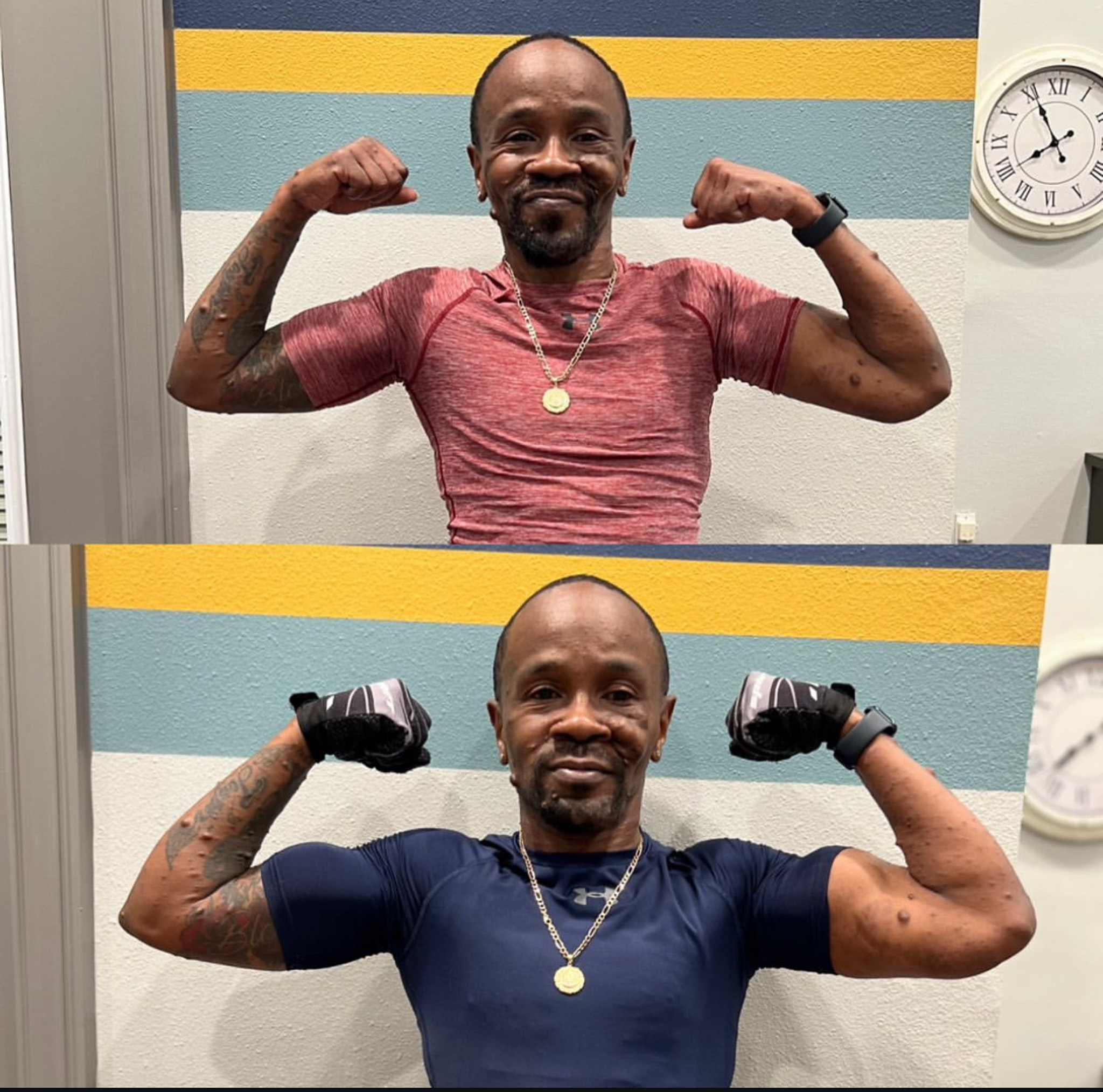 Client transformation collage