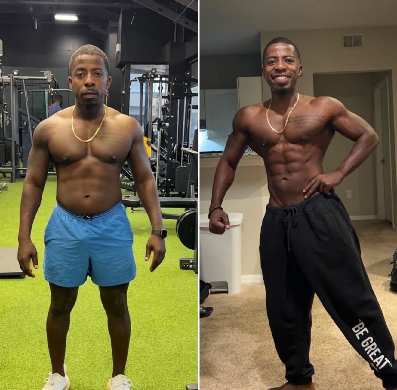 Client transformation collage